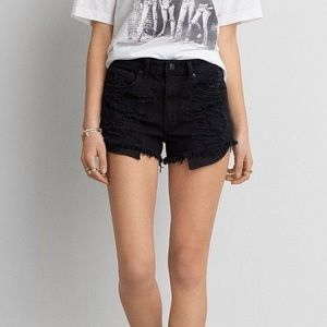 American Eagle black festival shorts